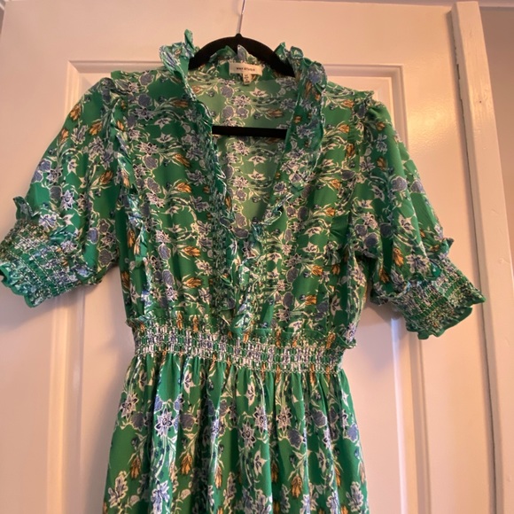 Max Studio Women's Elbow Length Sleeve Print Tiered Maxi Dress - Picture 5 of 10